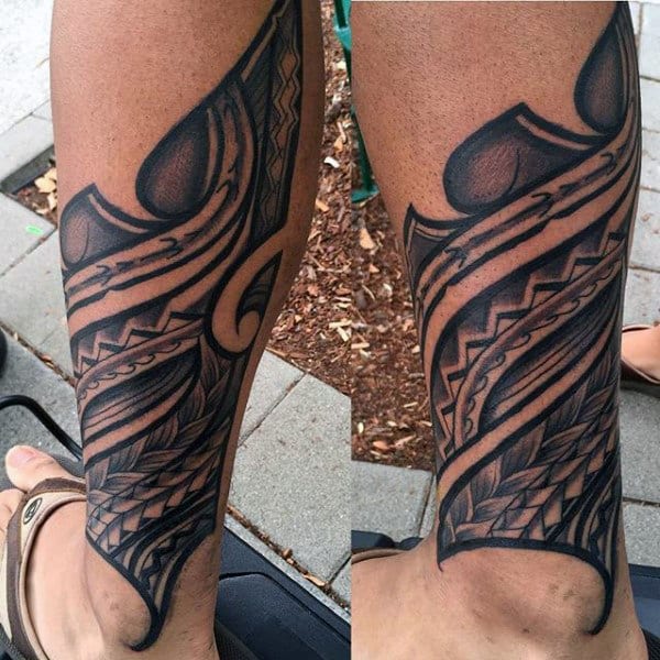 Man With Tribal Hawaiian Tattoos