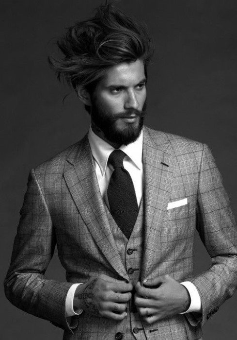 Man With Wavy Flow Hairstyle