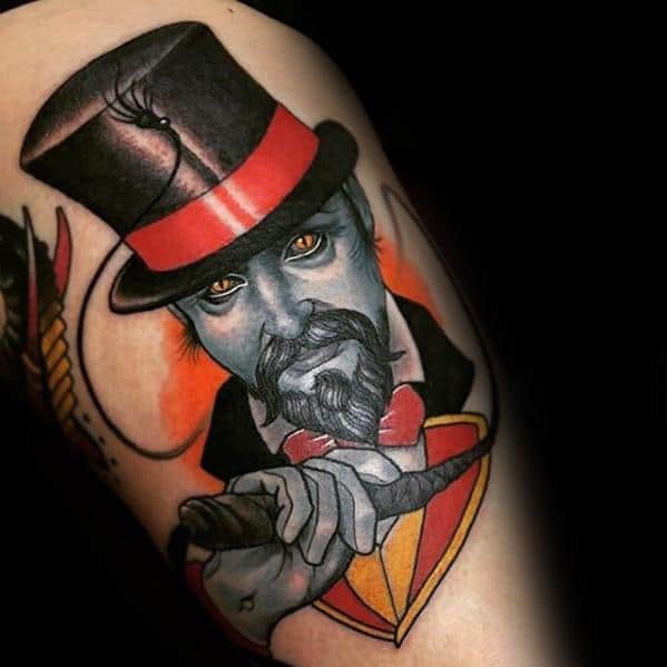 Manly Circus Tattoo Design Ideas For Men On Arm