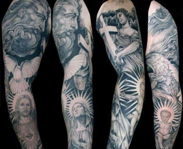 manly-cross-tattoo-sleeves