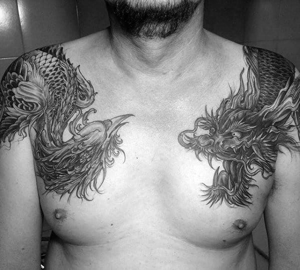 Manly Dragon Guys Shoulder Tattoo