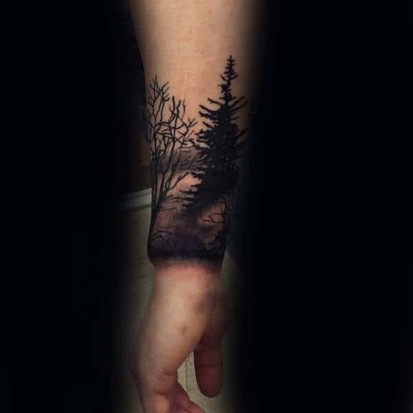 Manly Forearm Tree Tattoos For Guys