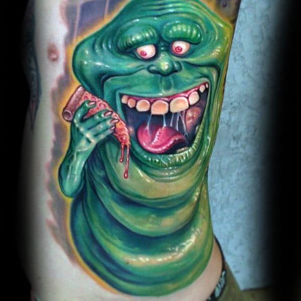 Manly Ghostbusters Tattoo Design Ideas For Men Rib Cage Side