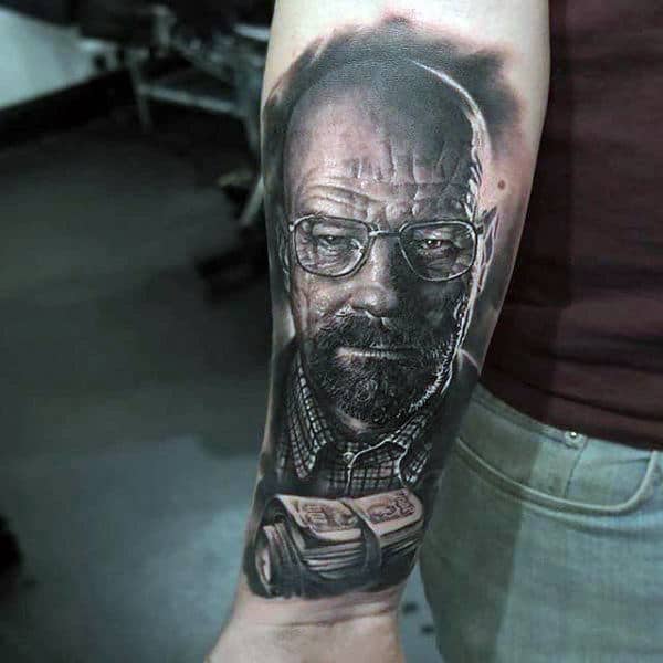 Manly Guys Breaking Bad Wrist And Forearm Tattoo
