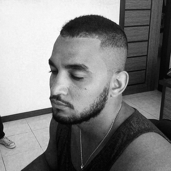 Manly Male High And Tight Military Haircut