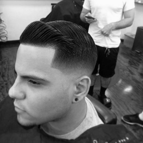 Manly Mens Comb Over Fade Haircut
