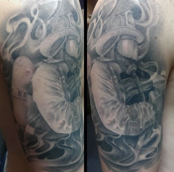 Manly Men's Firefighter Tattoo Sleeve Ideas