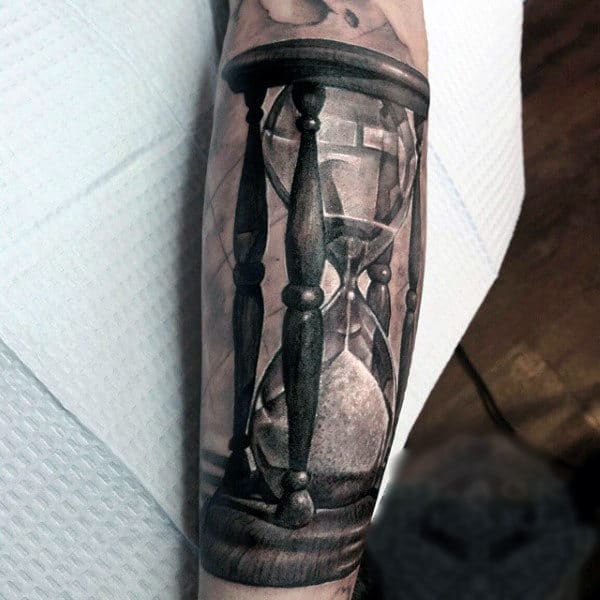 Manly Mens Hourglass Tattoo Designs