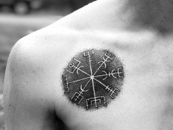 Manly Mens Symbolic Tattoo Designs Vegvisir Meaning