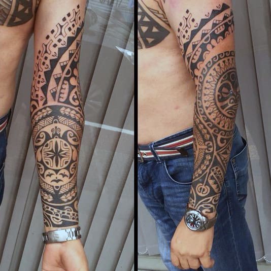 Manly Mens Tribal Tattoos Forearm