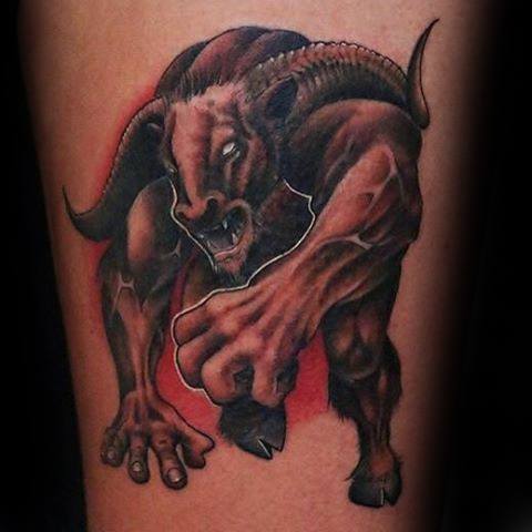 Manly Minotaur Tattoo Design Ideas For Men On Arm