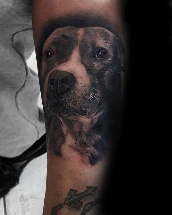 Manly Pitbull Tattoo Design Ideas For Men