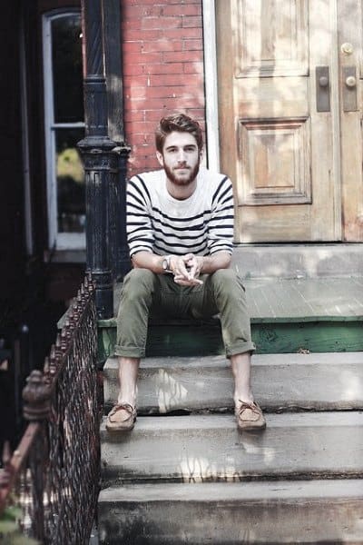 Manly Summer Outfits Male Style Ideas Striped Shirt Green Pants