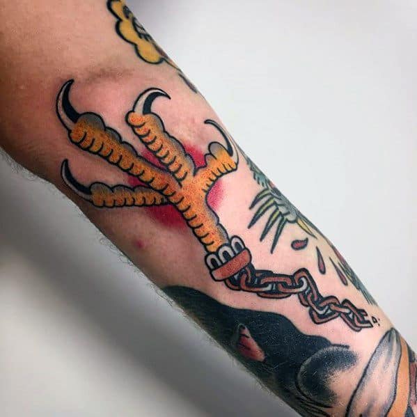 Manly Talon Tattoo Design Ideas For Men On Outer Forearm