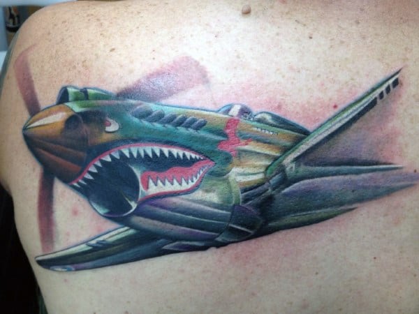 Manly Us Air Force Mens Back Of Shoulder Tattoo