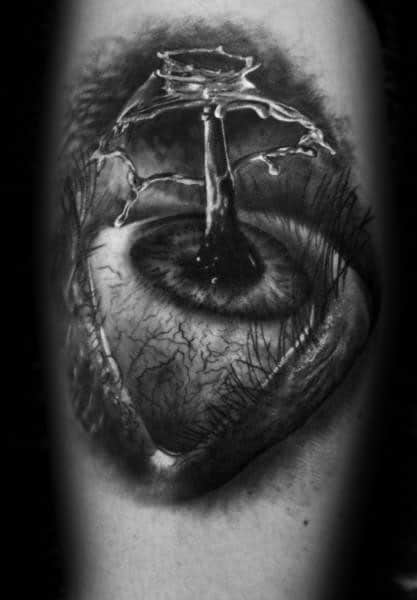Manly Water Drop Tattoo Design Ideas For Men