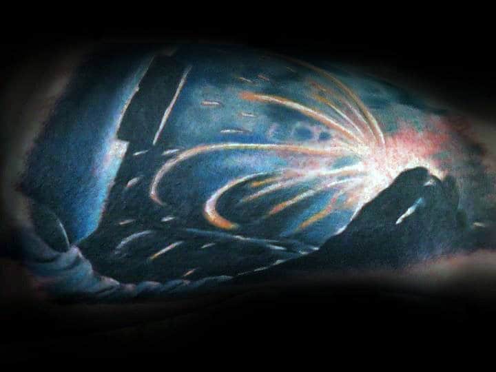 Manly Welding Bicep Tattoo For Guys
