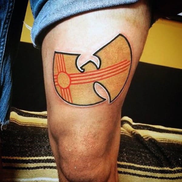 Manly Wu Tang Mens Thigh Tattoos