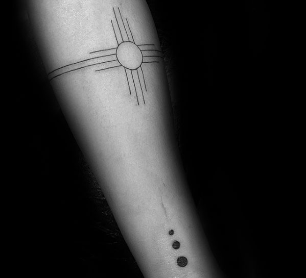 Manly Zia Tattoo Inner Forearm Simple Minimalist Design Ideas For Men