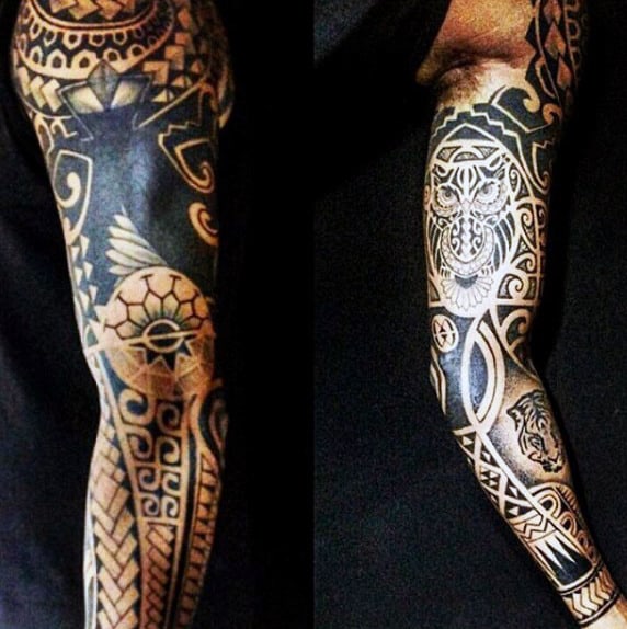 Maori Tattoo Sleeves For Men