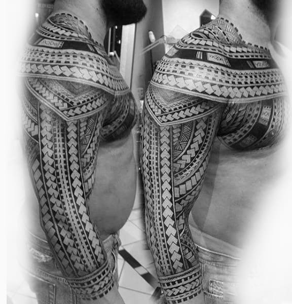 Maori Tribal Polynesian Male Tattoos