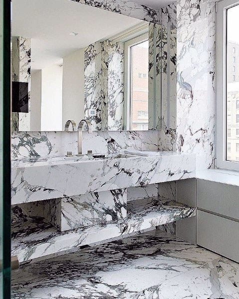 white marble bathroom