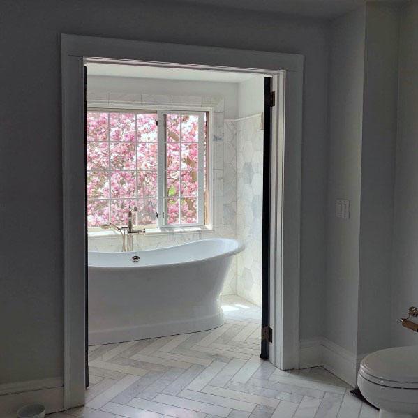 hexagonal shower tiles