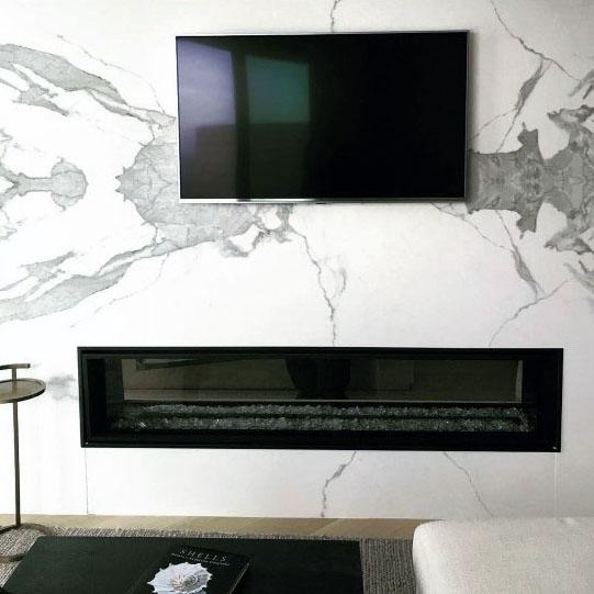 marble linear fireplace surround
