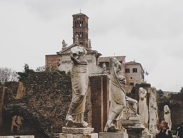 Marble Statues Roman Forum