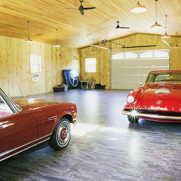 Marble Tile Cool Garage Flooring Ideas