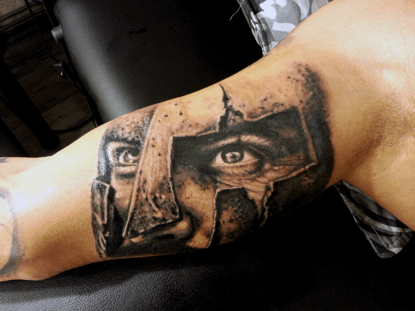 Marching Spartan Men's Tattoo