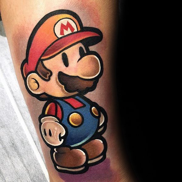 Mario 3d Gamer Mens Tattoos