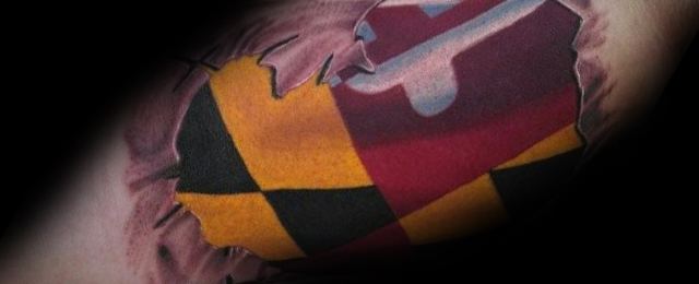 Maryland Flag Tattoo Ideas For Men