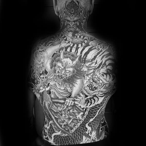 Masculine Awesome Back Tattoos For Men