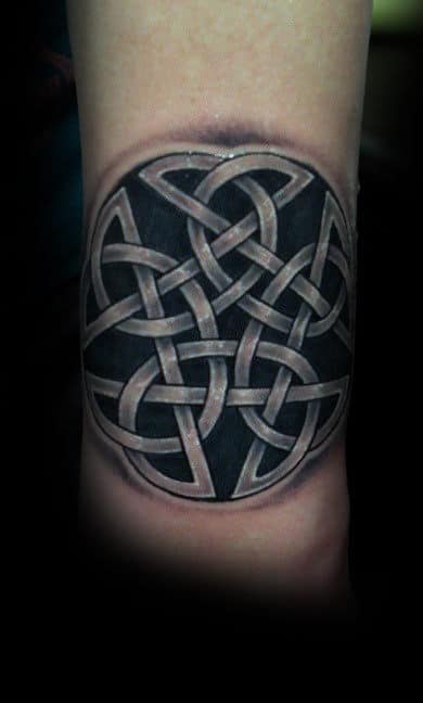 Masculine Celtic Pentagram Tattoo Male Forerarms