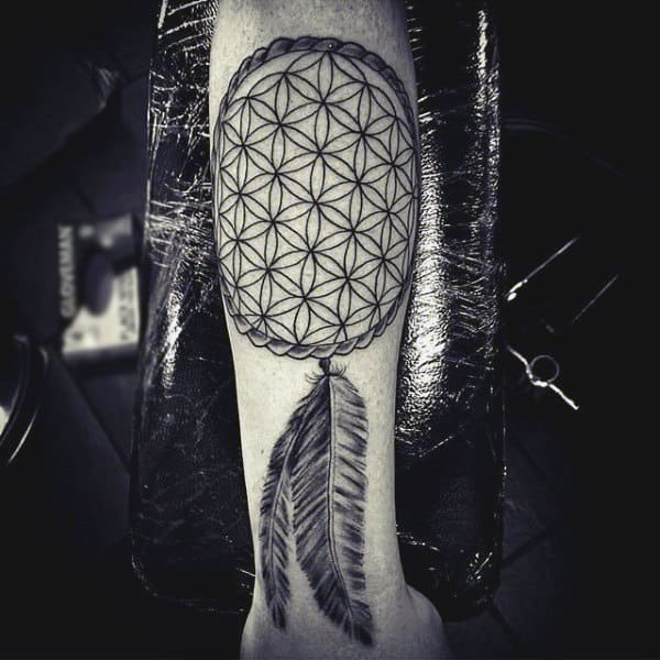 Masculine Dreamcatcher Tattoos For Guys