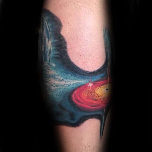 Masculine Galaxy Amazing Guys Quarter Sleeve Tattoo