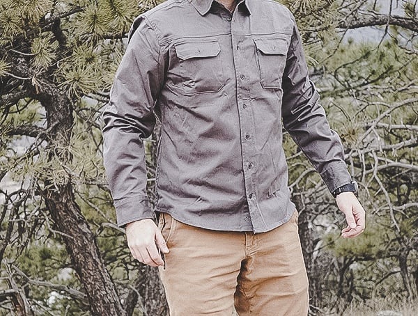 Masculine Grey Long Sleeve Mens Holt Work Shirt United By Blue Review