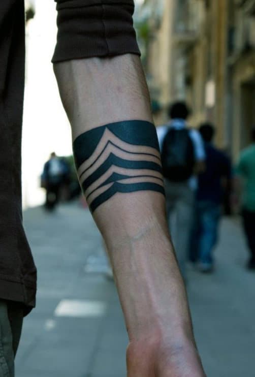 Masculine Guys Black Band Tattoo Ideas
