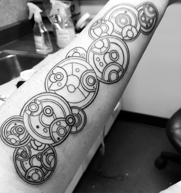 Masculine Guys Gallifreyan Tattoo Design Ideas