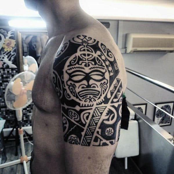 Masculine Guys Tribal Tattoos For Arm Hawaiian