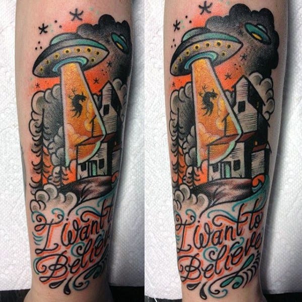 Masculine I Want To Believe Tattoos For Men Forearm