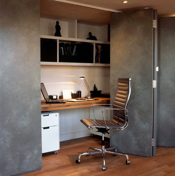 masculine mens closet office 