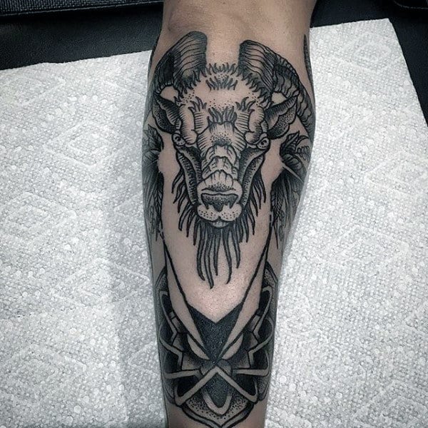 Masculine Mens Goat Leg Tattoos