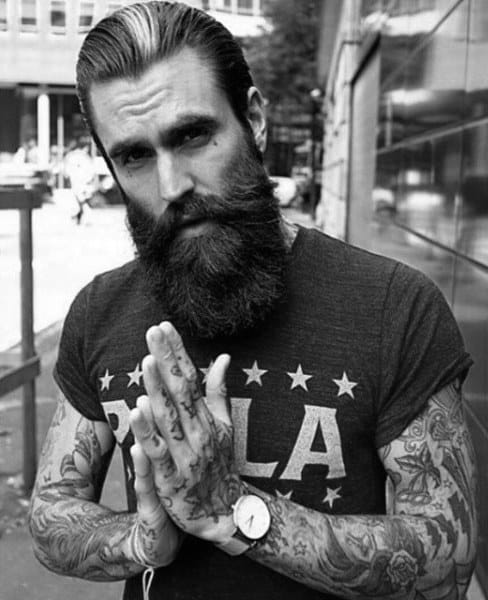 Masculine Mens Slicked Back Hair Cuts