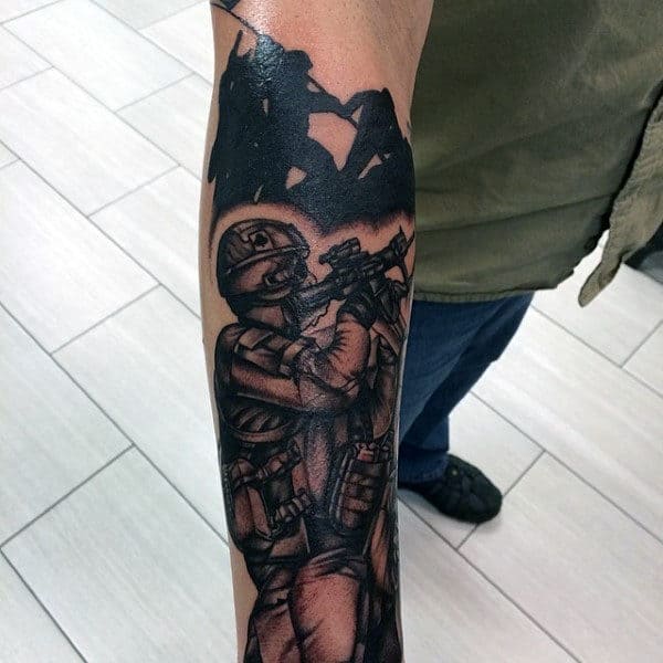 Masculine Military Battle Tattoos For Men