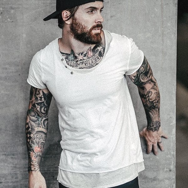 Masculine Rugged Male Medium Beard Style Ideas
