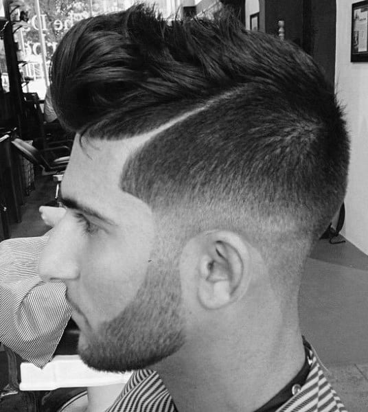 Masculine Shaved Sides Hairstyles