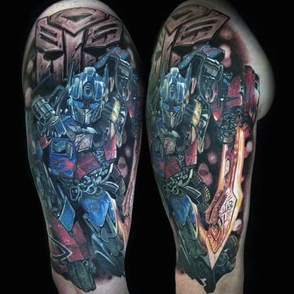 Masculine Transformers Guys Arm Tattoos
