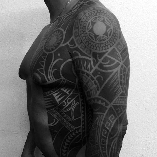 Masculine Tribal Tattoos For Guys On Rib Cage Side